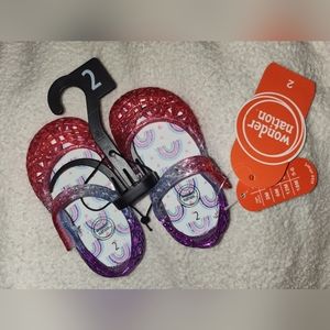 Wonder Nation Size 2 Jelly Sandals Infant Baby Shoes $8